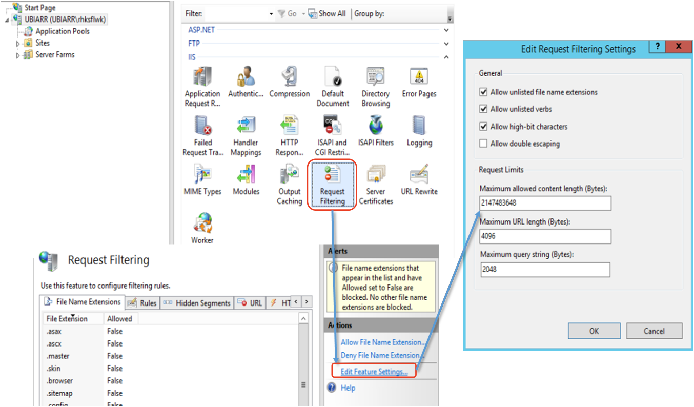 Request Filtering Config